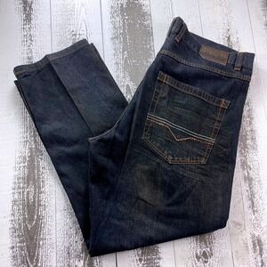 Mecca Jeans Men's 40/34 Dark Indigo‎ 100% Cotton Straight Leg Premium Denim